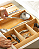 Organizador De Gaveta Bambu Modular Porta Talher Utensilios Cor Marrom-claro - Imagem 6