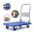 Carrinho Plataforma De Carga Reforçado Dobrável 300kgs Cor Azul - Imagem 1