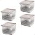 4 Pote Para Alimentos Transparente Prisma 850ml Com Tampa - Imagem 2