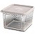 4 Pote Para Alimentos Transparente Prisma 850ml Com Tampa - Imagem 3