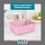 Kit 6 Cesto Multiuso Organizador Premium Rosa 123Organizei - Imagem 6