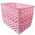 Kit 6 Cesto Multiuso Organizador Premium Rosa 123Organizei - Imagem 7