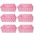 Kit 6 Cesto Multiuso Organizador Premium Rosa 123Organizei - Imagem 1