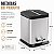 Lixeira Inox 6L Com Pedal Banheiro Cozinha Quadrada Mor - Imagem 2