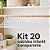 Kit 20 Cabides Infantil Transparente Reforçado 28x14 Trioplast - Imagem 1