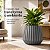 Vaso Cachepot Mor 31cm Cinza Jardim Para Plantas Com Prato - Imagem 3
