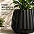 Vaso Cachepot Mor 31cm Preto Para Plantas Jardim Com Prato - Imagem 2