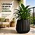 Vaso Cachepot Mor 31cm Preto Para Plantas Jardim Com Prato - Imagem 5