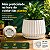 Vaso Cachepot Mor 25cm Branco Antigo Planta Prato Anti UV - Imagem 4