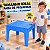 Mesa Infantil Criança Estudo Dobrável Cor Azul Plástica 57cm - Imagem 1