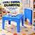 Mesa Infantil Criança Estudo Dobrável Cor Azul Plástica 57cm - Imagem 3