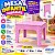 Mesa Infantil Criança Estudo Dobrável Cor Azul Plástica 57cm - Imagem 4