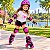 Patins Infantil Quad 4 Rodas Kit Proteção Capacete Menina - Imagem 2