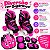 Patins Infantil Quad 4 Rodas Kit Proteção Capacete Menina - Imagem 3