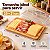 Porta Frios Queijo Presunto  BPA free Base de Bambu 28x21cm - Imagem 1