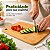 Tábua Bambú P/ Corte 100% 28cm Natural Cozinha Carne Legumes - Imagem 4
