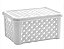 Caixa Organizadora RATTAN C/Tampa 24x17x12cm Branca 709 Paramount - Imagem 1