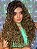 Part Lace Wig Sasha Cacheada Castanho Com Raiz Escura 65 cm - Imagem 5