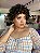 Peruca Wig Humana Violeta Cacheada Preta com Luzes - Imagem 2