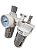 Conjunto Lubrifil - Filtro Regulador e Lubrificador 1/2 Bsp p/ até 8 Bar com Suporte e Manômetro - Imagem 1