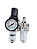 Conjunto Lubrifil - Filtro Regulador e Lubrificador 1/4 Bsp p/ até 10 Bar com Suporte e Manômetro - Imagem 1