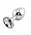 Plug Anal em Aço  P Transparente - Imagem 2