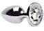 Plug Anal em Aço Cor Tranparente Diamante M - Imagem 1