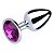Plug Anal em Aço Cor Roxo  P - Imagem 1