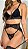Conjunto Lingerie com Cinta Liga Sensual Preto - Imagem 1