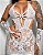 Camisola Sensual Amarração com Calcinha e Luva Rendada Branco - Imagem 5