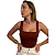 Blusinha Cropped Feminino Canelado Estilo Corselet Patricinha - Imagem 1