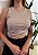 Blusa Regata Feminina Canelada com Recorte Moda Blogueira Moda Gringa - Imagem 1