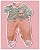 Macacão Longo em Plush Rosa Claro Ursinha Brilhante - Imagem 2