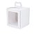 Caixa Mini Bolo com Visor Branca 19,5X19,5X20,5cm com 10 un. Cromus Rizzo - Imagem 1