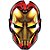 Máscara de Papel Festa Homem de Ferro - 06 unidades - Regina - Rizzo - Imagem 1