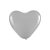 Balão Coração Látex Cromado 6" Prata - 25 Unidades - Art-Latex - Rizzo Embalagens - Imagem 1