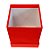 Caixa Rígida Luxo Premium - Vermelha - 16cm x 16cm x 20cm - Rizzo - Imagem 3