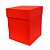 Caixa Rígida Luxo Premium - Vermelha - 16cm x 16cm x 20cm - Rizzo - Imagem 1