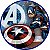 Painel TNT Redondo Vingadores Capitão América - 1,0x1,0m - 01unidade - Piffer - Rizzo Embalagens - Imagem 1