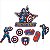 Topo de Bolo Impresso - Vingadores - Capitão América - 01unidade - Piffer - Rizzo Embalagens - Imagem 1