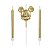 Vela Mickey Rosto Dourada Disney Silver Festas Rizzo - Imagem 1