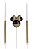 Vela Minnie 360 Glitter Dourada Disney - 1 unidade - Rizzo - Imagem 1