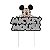 Vela Mickey Colorido Glitter Prata Disney Silver Festas Rizzo - Imagem 1