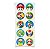 Adesivo Redondo - Festa Super Mario - 30 unidades - Cromus – Rizzo - Imagem 1