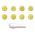 Kit Carimbo Marcador Essenciais Amarelo - 8 Unidades - BlueStar - Rizzo Confeitaria - Imagem 1