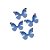 Enfeite Tecido Decorativo Borboleta Azul - ArtLille - 10 Uni - Rizzo Embalagens - Imagem 1