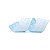 Fita Aramada Azul Claro com Decoração em Branco 6,3cm X 9,14cm - 01 unidade - Cromus Natal - Rizzo - Imagem 1