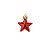 Enfeite para Pendurar Estrela Ouro e Vermelha 5cm - 20 unidades - Cromus Natal - Rizzo - Imagem 1