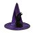 Chapéu de Bruxa Luxo - Halloween - Roxo com aplique em renda preto - 01 unidade - Rizzo - Imagem 1