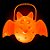 Lamparina Halloween - Morcego com led - Laranja - 01 unidade - Rizzo - Imagem 2